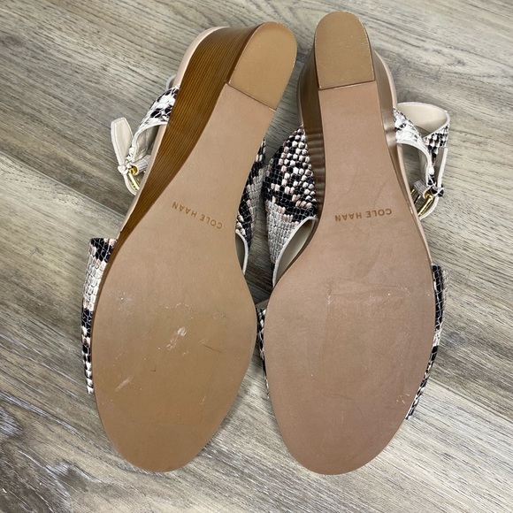 Cole Haan NEW Philomina Wedge Leather Sandals 8.5 - Picture 8 of 8